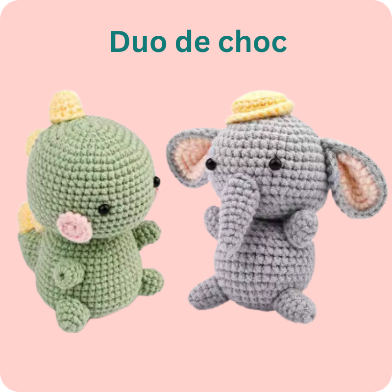 Pack - duo de choc | Eléphant et dinosaure